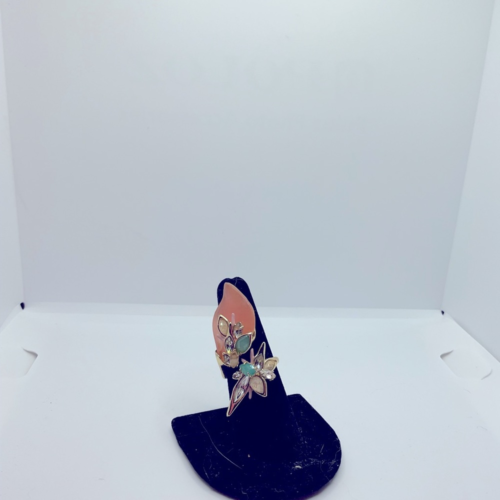 Alexis Bittar floral lucite ring